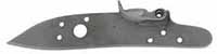 Lock plate, right, with pan bridle,   4.87" by 0.82", wax cast steel, tapped 6-40